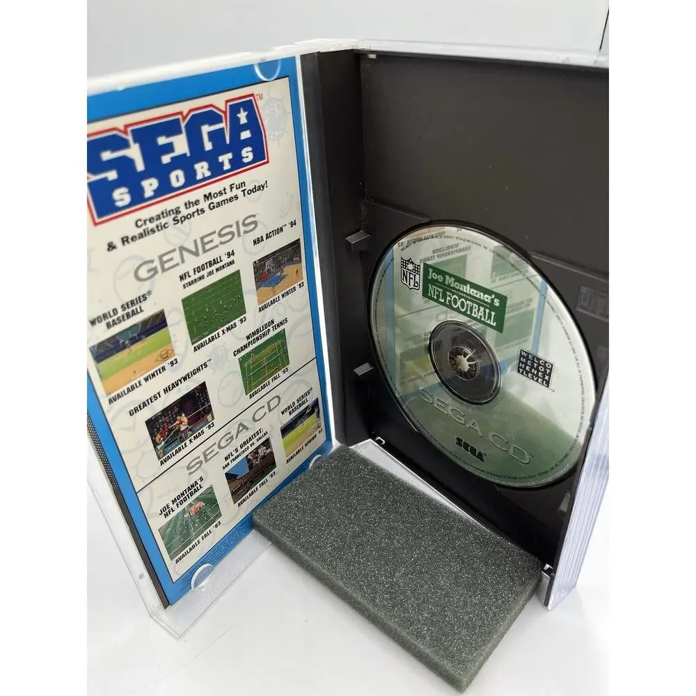 JOE MONTANA'S FOOTBALL (Sega CD) Kansas City Chiefs NFL game Complete